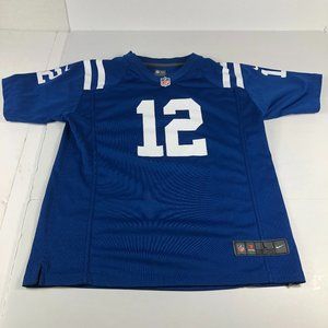 Andrew Luck Jersey Youth Large Blue White #12 Indianapolis Colts NFL On Field